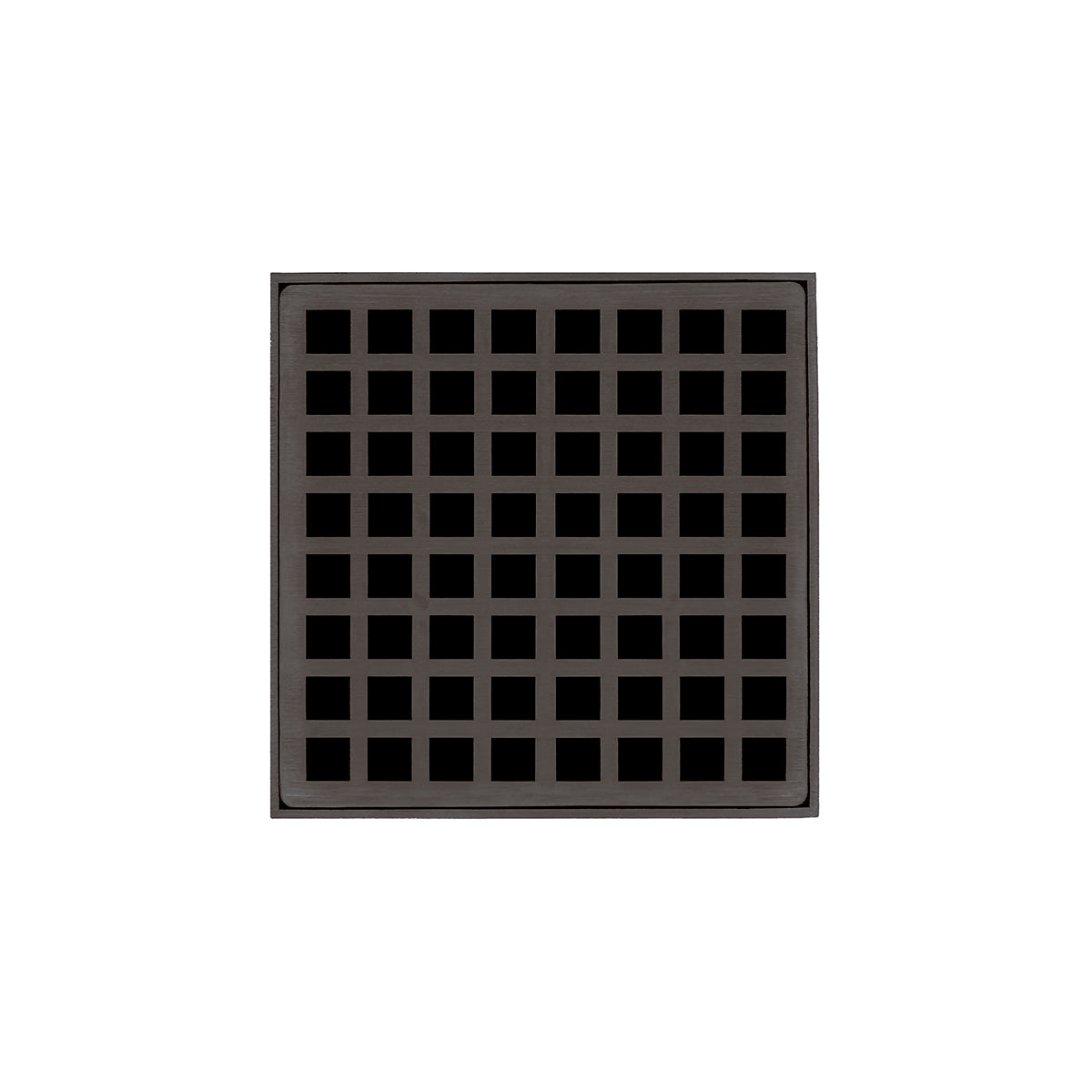 INFINITY DRAIN QD 5-3A ORB QD 5 5" x 5" QD 5 High Flow Complete Kit with Squares Pattern Decorative Plate in Oil Rubbed Bronze with ABS Drain Body, 3" Outlet