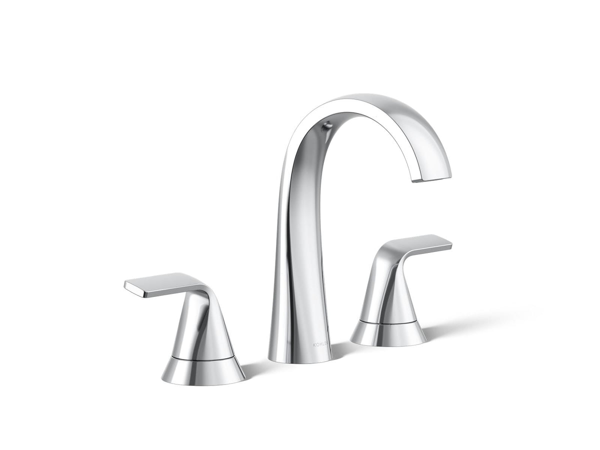 KOHLER K-R30579-4D-CP Cursiva Widespread Bathroom Sink Faucet, 1.2 Gpm - Polished Chrome
