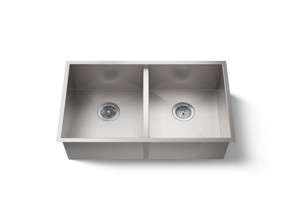 KOHLER K-RH20909-NA Lyric 32" Undermount Double-Bowl Kitchen Sink - Stainless Steel