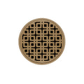 INFINITY DRAIN RKD 5-2P SB RKD 5 5" Round RKD 5 Complete Kit with Link Pattern Decorative Plate in Satin Bronze with PVC Drain Body, 2" Outlet