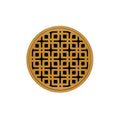 INFINITY DRAIN RKD 5-3P PG RKD 5 5" Round RKD 5 High Flow Complete Kit with Link Pattern Decorative Plate in Polished Gold with PVC Drain Body, 3" Outlet