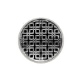 INFINITY DRAIN RKDB 5-A PS RKD 5 5" Round RKDB 5 Complete Kit with Link Pattern Decorative Plate in Polished Stainless with ABS Bonded Flange Drain Body, 2", 3" and 4" Outlet