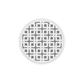 INFINITY DRAIN RKDB 5-P MW RKD 5 5" Round RKDB 5 Complete Kit with Link Pattern Decorative Plate in Matte White with PVC Bonded Flange Drain Body, 2", 3" and 4" Outlet