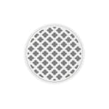 INFINITY DRAIN RMD 5-2I MW RMD 5 5" Round RMD 5 Complete Kit with Moor Pattern Decorative Plate in Matte White with Cast Iron Drain Body, 2" Outlet