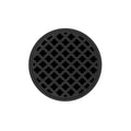 INFINITY DRAIN RMD 5-2P BK RMD 5 5" Round RMD 5 Complete Kit with Moor Pattern Decorative Plate in Matte Black with PVC Drain Body, 2" Outlet