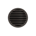INFINITY DRAIN RND 5-3P ORB RND 5 5" Round RND 5 High Flow Complete Kit with Lines Pattern Decorative Plate in Oil Rubbed Bronze with PVC Drain Body, 3" Outlet