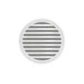 INFINITY DRAIN RNDB 5-P MW RND 5 5" Round RNDB 5 Complete Kit with Lines Pattern Decorative Plate in Matte White with PVC Bonded Flange Drain Body, 2", 3" and 4" Outlet