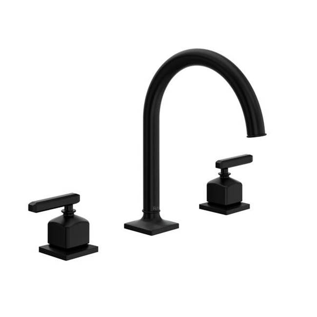 ROHL AP08D3LMMB Apothecary Widespread Lavatory Faucet With C-Spout In Matte Black
