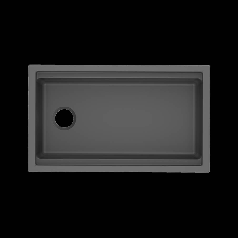 ROHL ALUM3319WS04 Allia 33" Fireclay Undermount Chef/Workstation Sink In Satin Grey