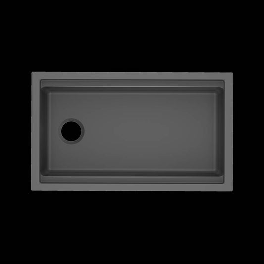 ROHL ALUM3319WS04 Allia 33" Fireclay Undermount Chef/Workstation Sink In Satin Grey