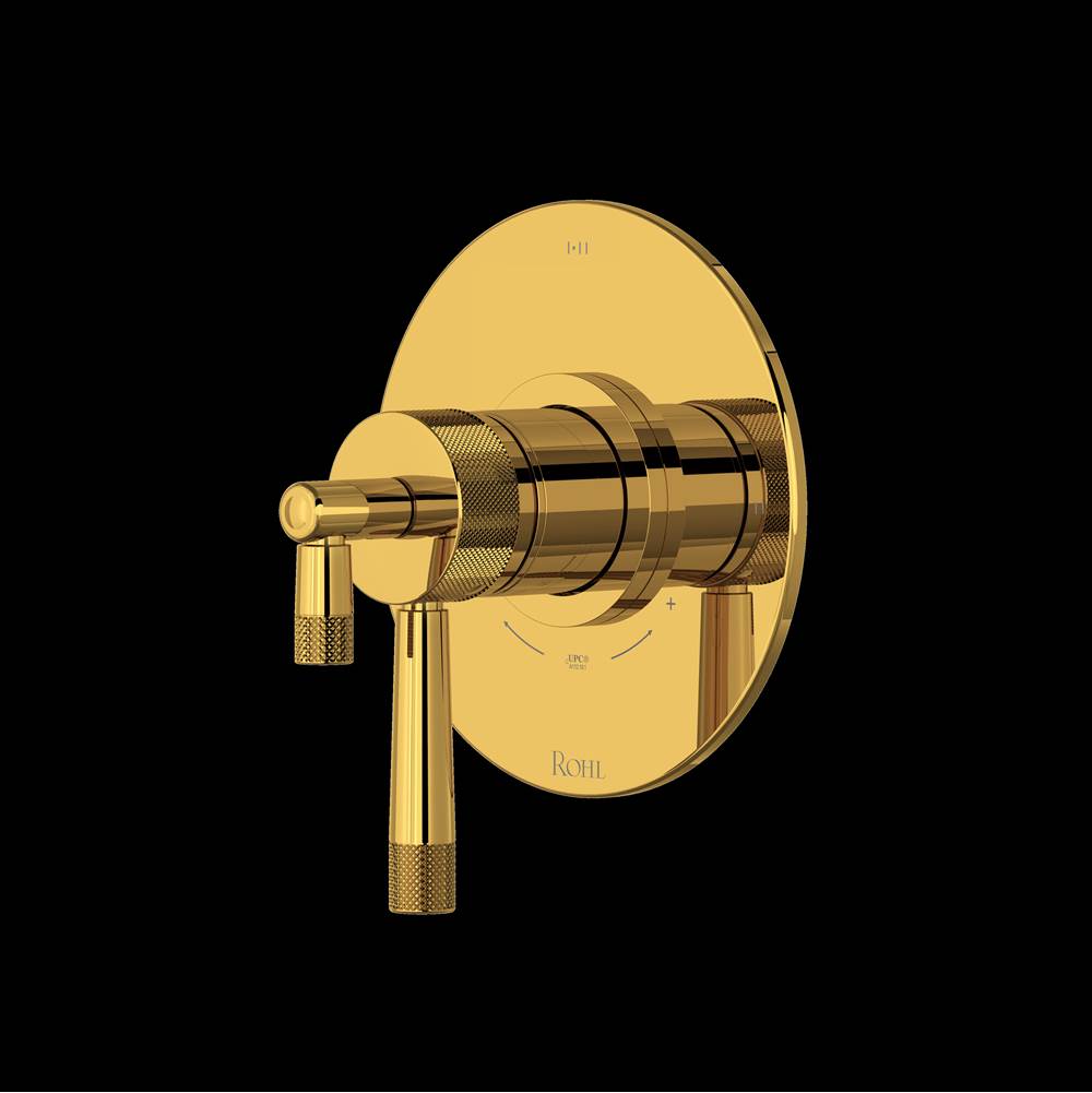 ROHL TAM23W1LMULB Amahle 1/2" Therm & Pressure Balance Trim With 3 Functions In Unlacquered Brass