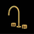 ROHL AM08D3IWULB Amahle Widespread Lavatory Faucet With C-Spout In Unlacquered Brass