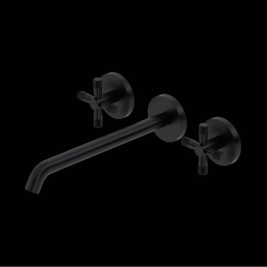 ROHL TAM06W3XMMB Amahle Wall Mount Tub Filler Trim With C-Spout In Matte Black