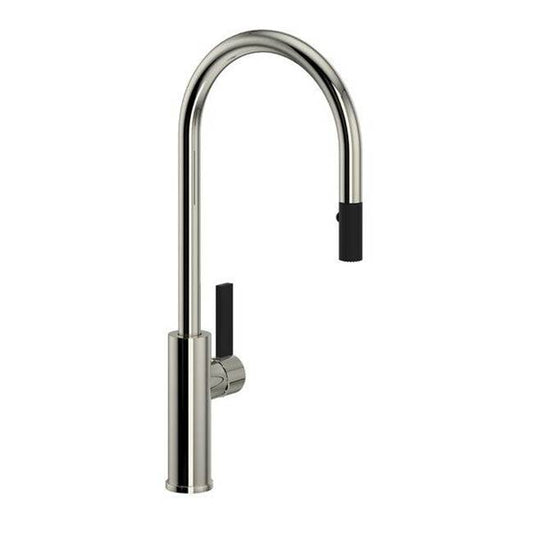 ROHL TR55D1LBPN Tuario Pull-Down Kitchen Faucet With C-Spout In Polished Nickel