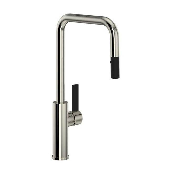 ROHL TR56D1LBPN Tuario Pull-Down Kitchen Faucet With U-Spout In Polished Nickel