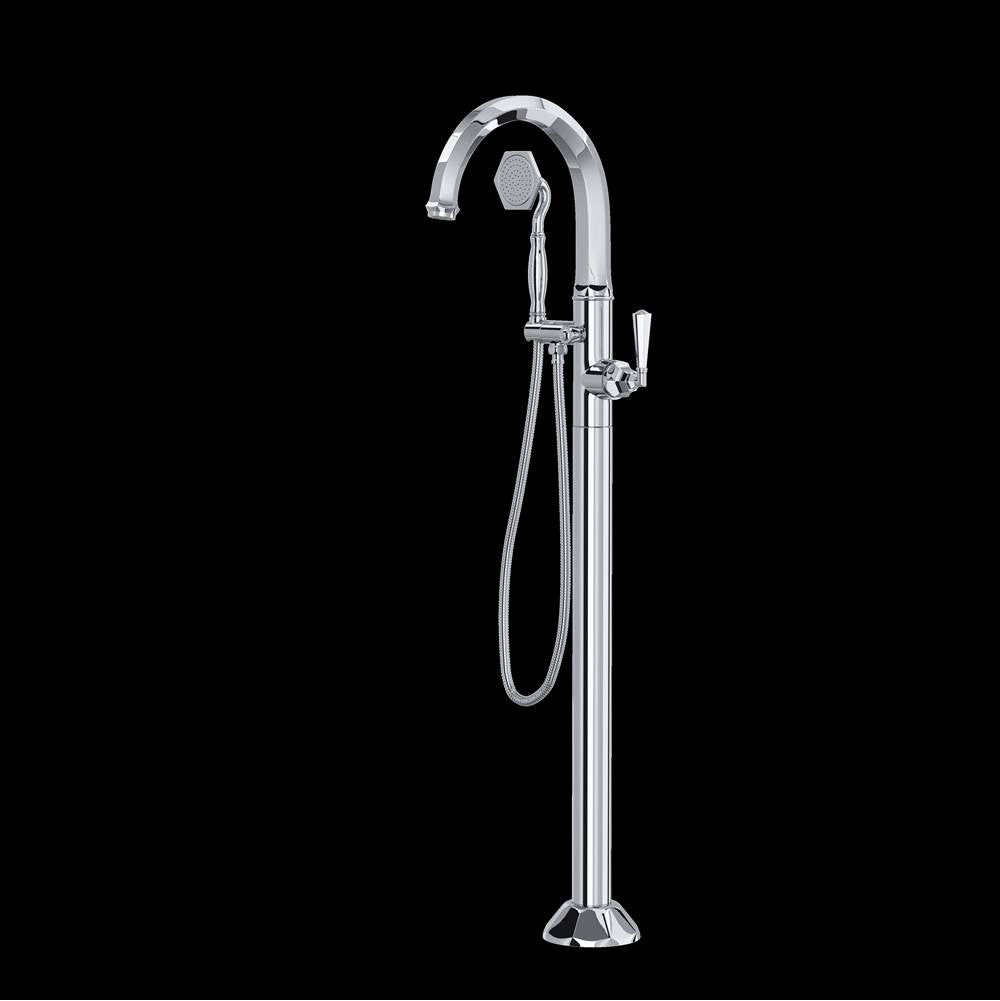 ROHL TPN06HF1LMAPC Palladian Single Hole Floor Mount Tub Filler Trim In Polished Chrome