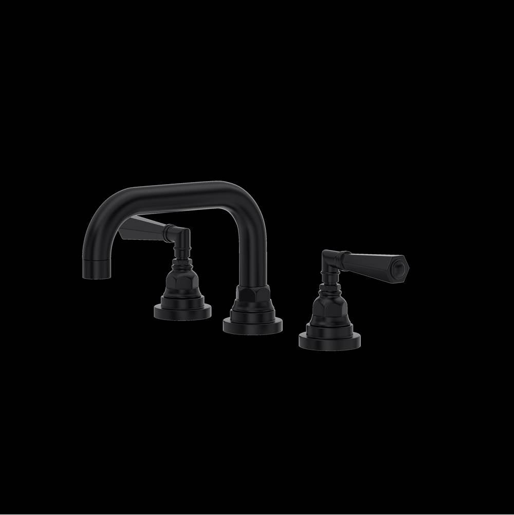 ROHL SG09D3LMMB San Giovanni Widespread Lavatory Faucet With U-Spout In Matte Black