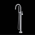 ROHL TMB06HF1LMAPC Knurled Single Hole Floor Mount Tub Filler Trim In Polished Chrome