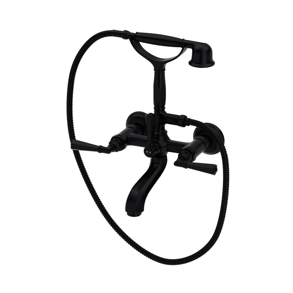 ROHL A1901LMMB Palladian Exposed Wall Mount Tub Filler In Matte Black
