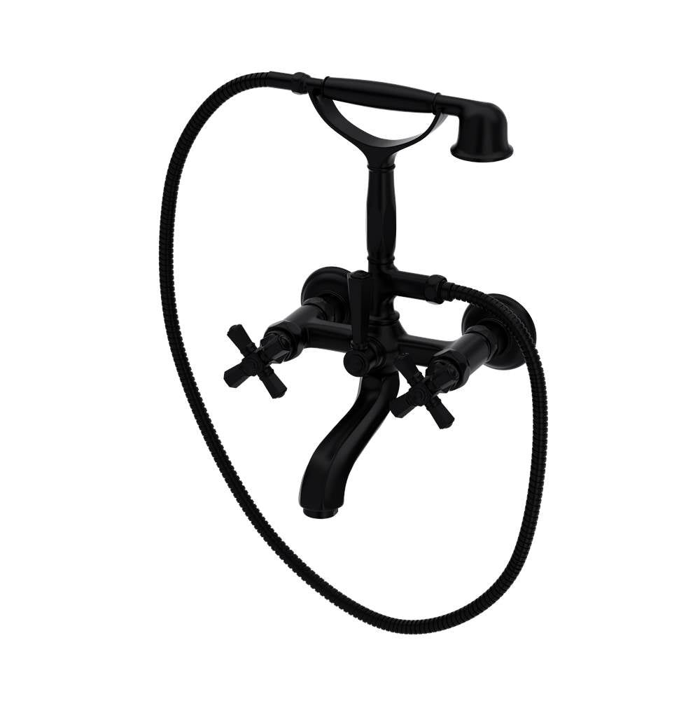 ROHL A1901XMMB Palladian Exposed Wall Mount Tub Filler In Matte Black