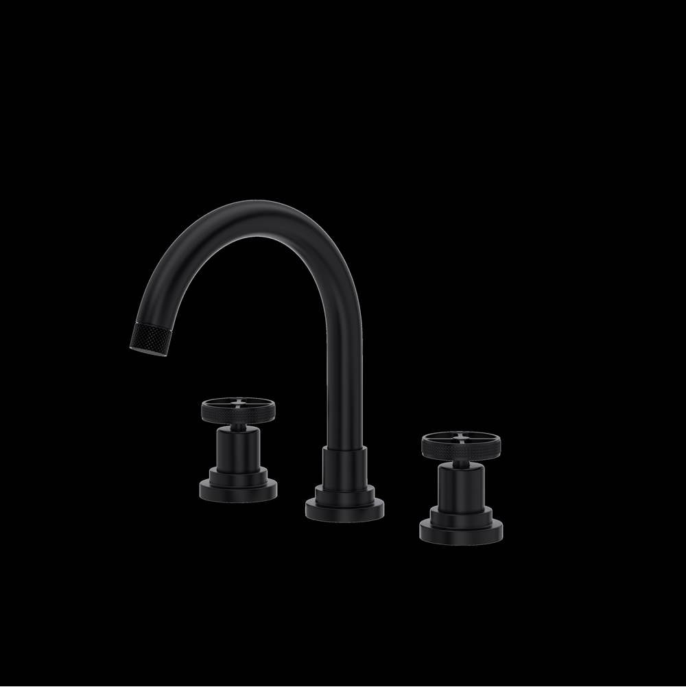 ROHL CP08D3IWMB Campo Widespread Lavatory Faucet With C-Spout In Matte Black