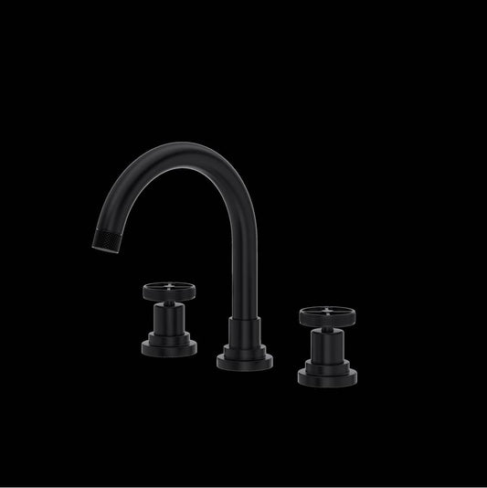 ROHL CP08D3IWMB Campo Widespread Lavatory Faucet With C-Spout In Matte Black