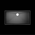 ROHL RSS3318BKS Forze 33" Single Bowl Stainless Steel Kitchen Sink In Black Stainless Steel