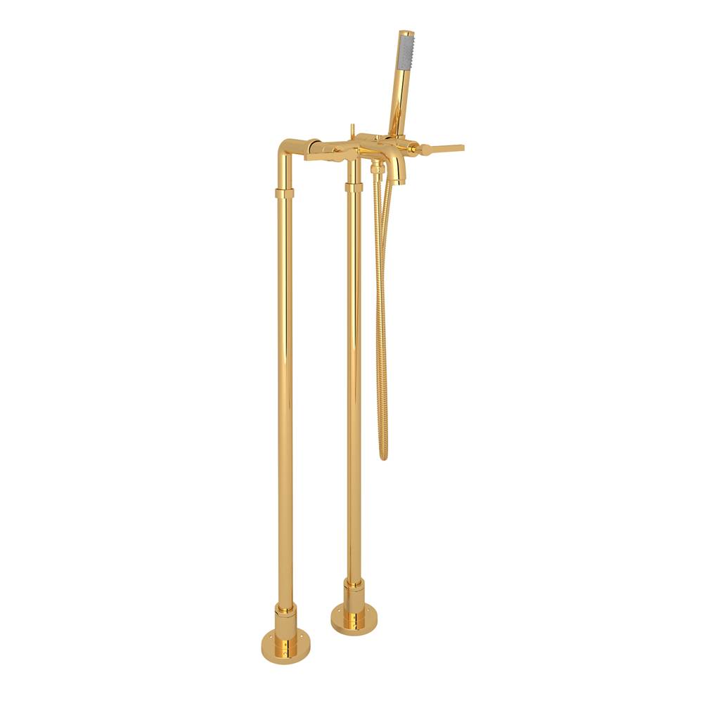 ROHL AKIT2202NLMIB Lombardia Floor Mount Tub Filler In Italian Brass