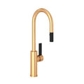 ROHL TR65D1LBSG Tuario Pull-Down Bar/Food Prep Kitchen Faucet With C-Spout In Satin Gold