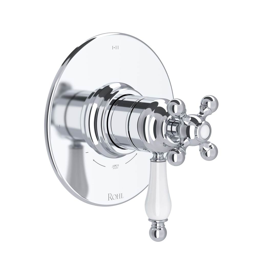 ROHL TAC23W1OPAPC Arcana 1/2" Therm & Pressure Balance Trim with 3 Functions (Shared) In Polished Chrome