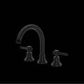 ROHL CP08D3ILMB Campo Widespread Lavatory Faucet With C-Spout In Matte Black
