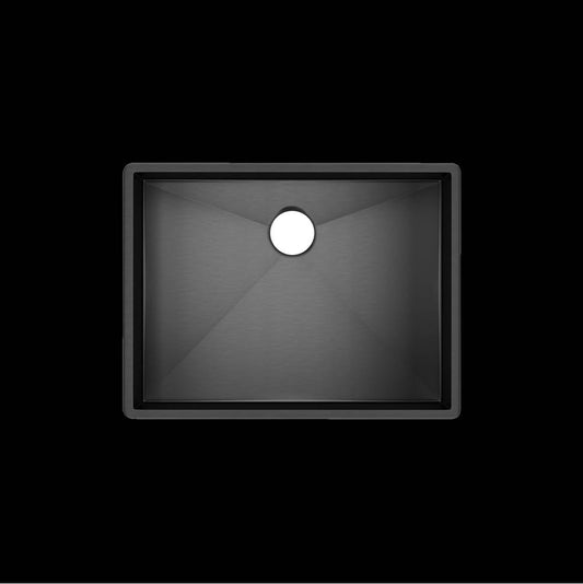 ROHL RSS2418BKS Forze 24" Single Bowl Stainless Steel Kitchen Sink In Black Stainless Steel
