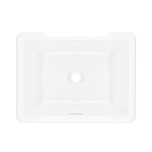 ROHL ERUB2015RTWH Eirene 20" x 15" Undermount Rectangular Lavatory Sink In White (WH)