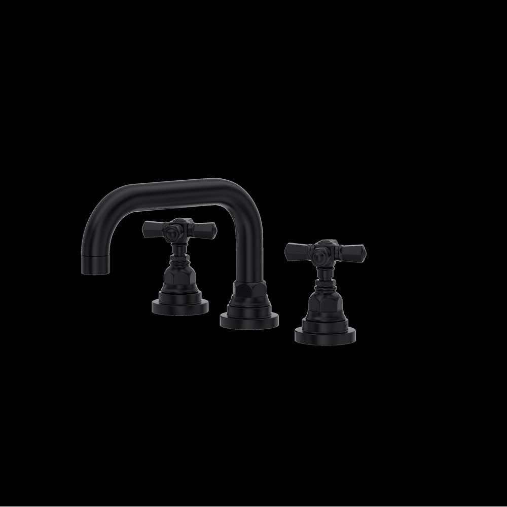 ROHL SG09D3XMMB San Giovanni Widespread Lavatory Faucet With U-Spout In Matte Black