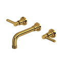 ROHL A3307ILULBTO-2 Campo Wall Mount Lavatory Faucet In Unlacquered Brass