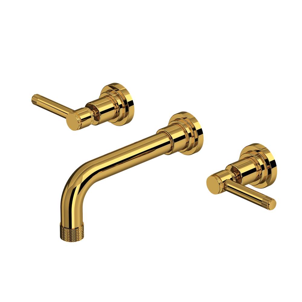 ROHL A3307ILULBTO-2 Campo Wall Mount Lavatory Faucet In Unlacquered Brass