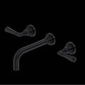 ROHL A2307LMMBTO-2 San Giovanni Wall Mount Lavatory Faucet In Matte Black