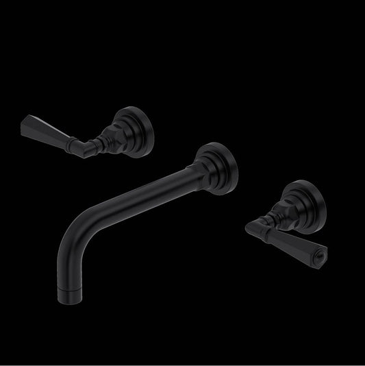 ROHL A2307LMMBTO-2 San Giovanni Wall Mount Lavatory Faucet In Matte Black