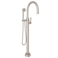 ROHL TTD06HF1LMSTN Traditional Single Hole Floor Mount Tub Filler Trim In Satin Nickel