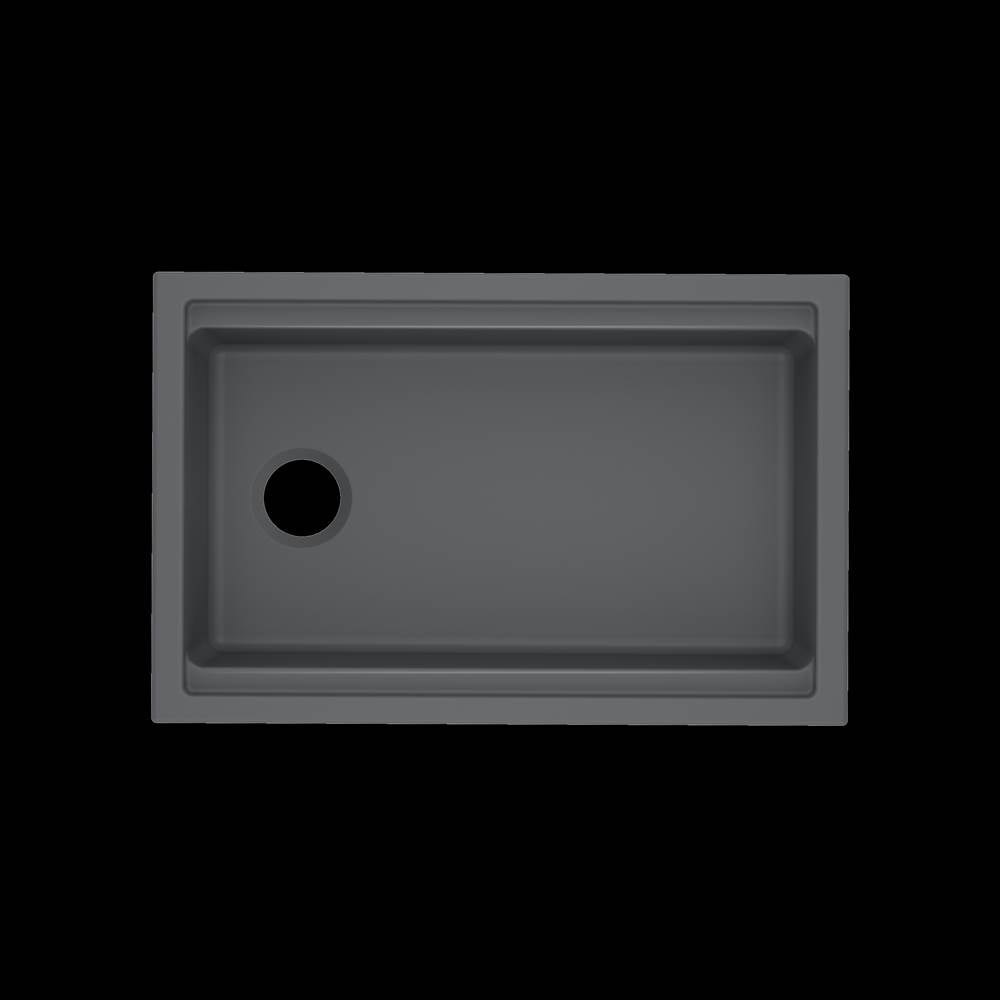 ROHL ALUM3019WS04 Allia 30" Fireclay Undermount Chef/Workstation Sink In Satin Grey