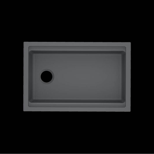 ROHL ALUM3019WS04 Allia 30" Fireclay Undermount Chef/Workstation Sink In Satin Grey