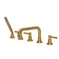 ROHL A3314ILULB Campo 5-Hole Deck Mount Tub Filler In Unlacquered Brass