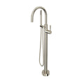 ROHL TMB06HF1LMPN Knurled Single Hole Floor Mount Tub Filler Trim In Polished Nickel