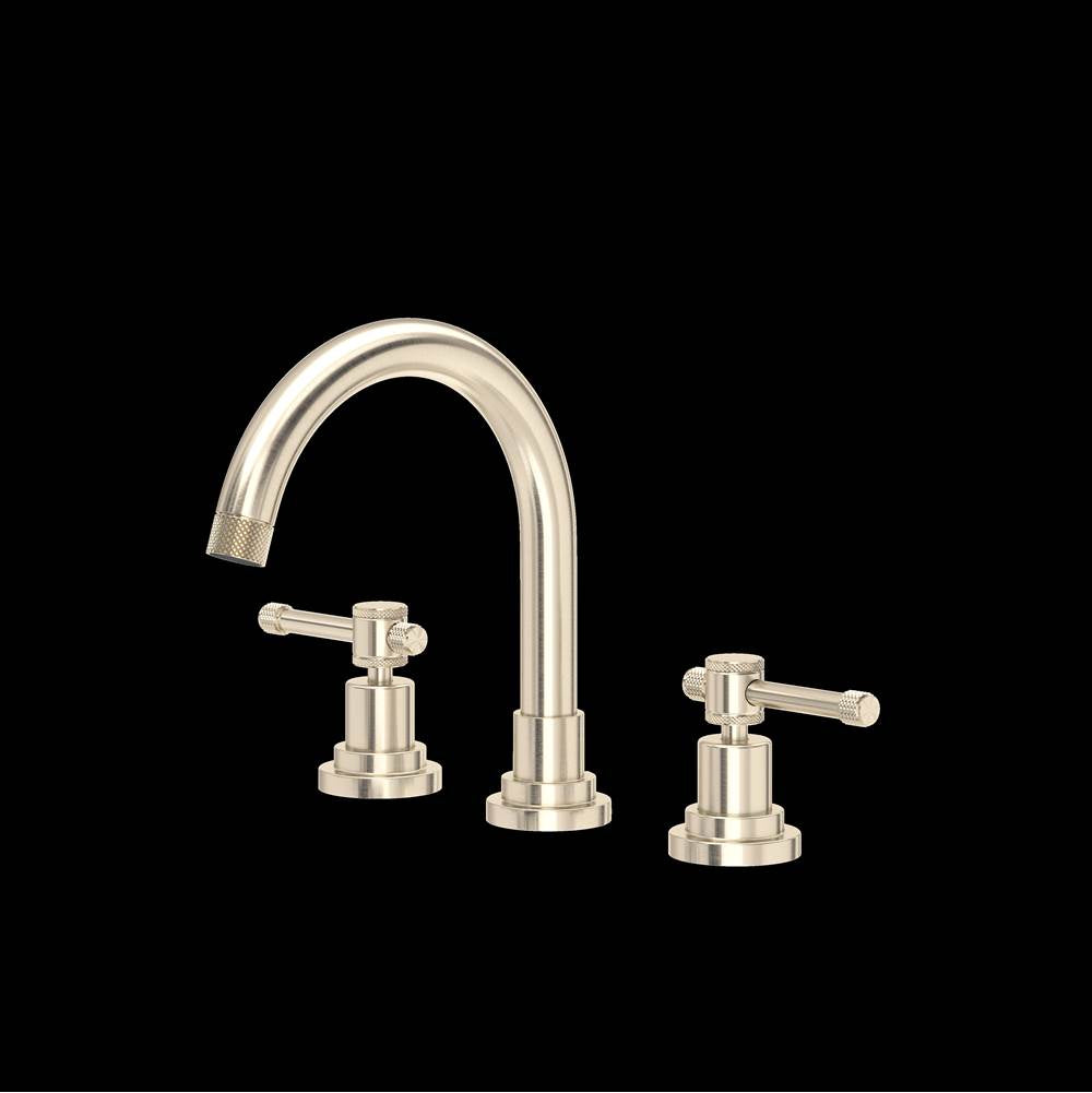 ROHL CP08D3ILSTN Campo Widespread Lavatory Faucet With C-Spout In Satin Nickel