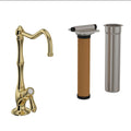 ROHL AKIT1435LMULB-2 Acqui Filter Kitchen Faucet Kit In Unlacquered Brass