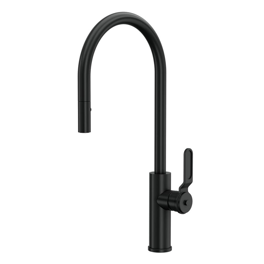 ROHL MY55D1LMMB Myrina Pull-Down Kitchen Faucet With C-Spout In Matte Black