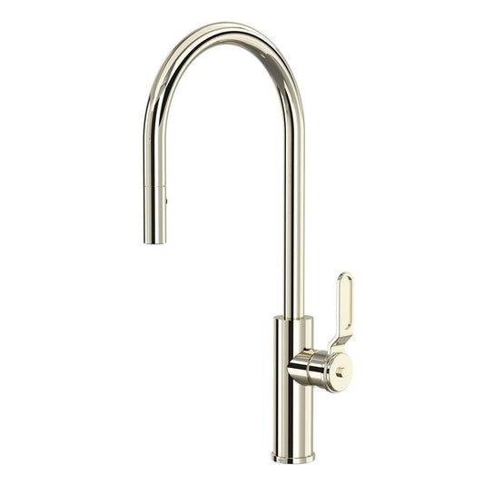 ROHL MY55D1LMPN Myrina Pull-Down Kitchen Faucet With C-Spout In Polished Nickel