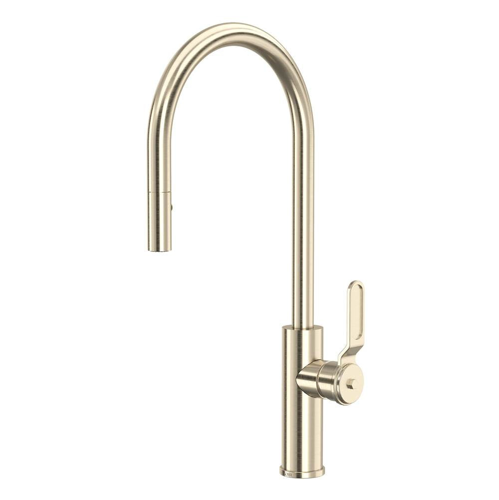 ROHL MY55D1LMSTN Myrina Pull-Down Kitchen Faucet With C-Spout In Satin Nickel