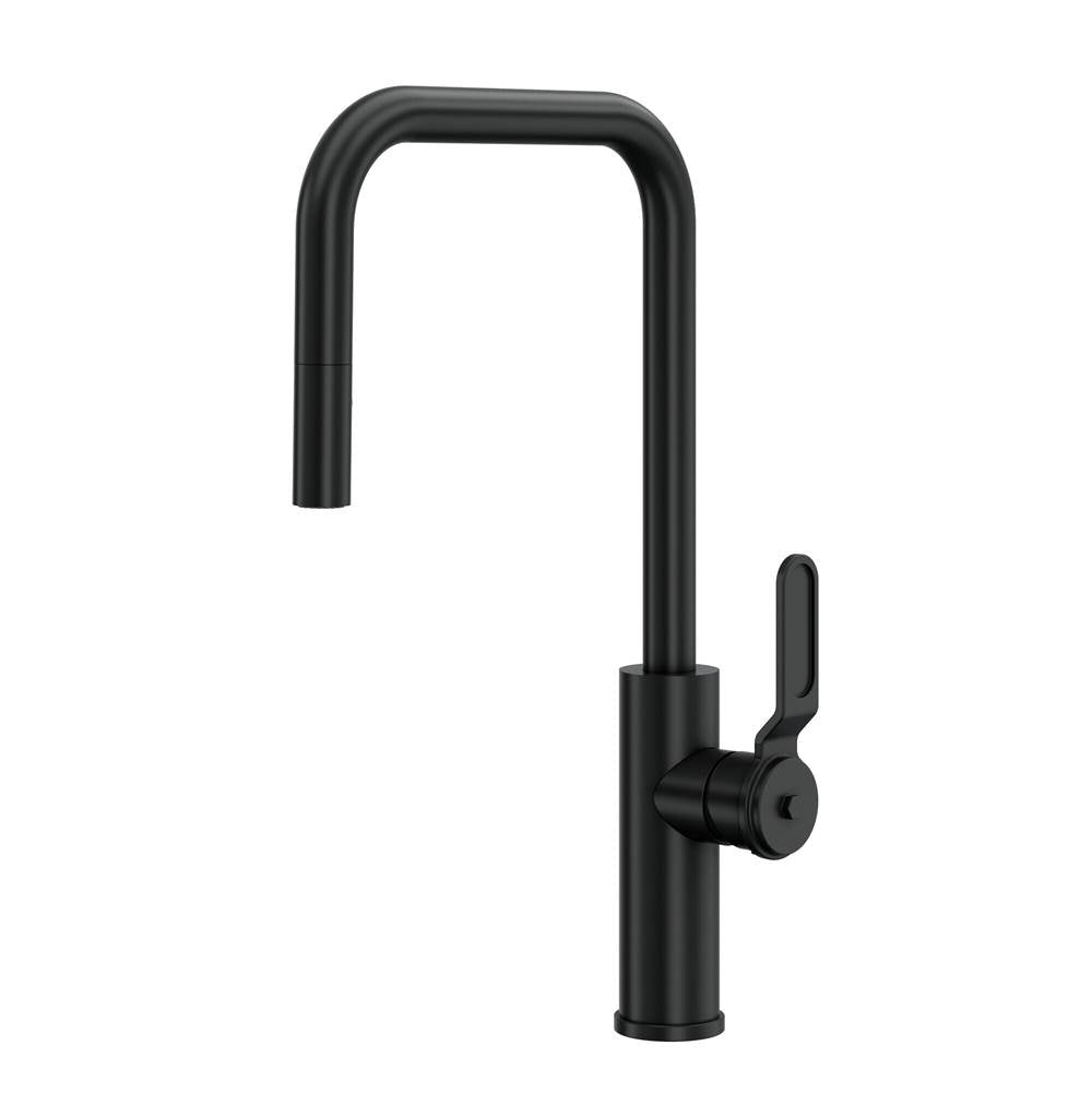 ROHL MY56D1LMMB Myrina Pull-Down Kitchen Faucet With U-Spout In Matte Black