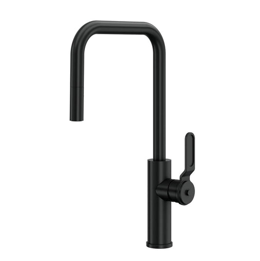 ROHL MY56D1LMMB Myrina Pull-Down Kitchen Faucet With U-Spout In Matte Black